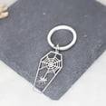 thumbnail image 2 of Spider Web Keychain For Women Men Stainless Steel Gothic Horror Animal Keyring Pendant Jewelry Halloween Gift Key Chain, 2 of 5