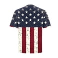 thumbnail image 5 of Gamivast 4Th of July Patriotic T-Shirts for Men USA American Flag Short Sleeve Crewneck Stars And Stripes Vintage Print Casual Loose Fit Summer Tops, 5 of 6