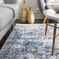 thumbnail image 3 of nuLOOM Vintage Lilah Medallion 5' x 8' Oval Area Rug, Light Blue, 3 of 3