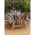 thumbnail image 3 of Outdoor Tablecloths with Umbrella Hole & Zipper, Beige Boho Tablecloth Rectangle 60x84 Inch, Vintage Ethnic Tribe Retro Abstract Art Waterproof Table Cloth, Patio/Pool/Picnic Table Covers, 3 of 8