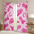 thumbnail image 2 of Cowgirl Curtains Cute Kawaii Pink Cowgirl Window Curtains 42"Wx63"L Gifts Women Bedroom Cowboy Hat Boots Horseshoe Curtains & Drapes Western Cowgirls Window Treatments 2 Panel, 2 of 6