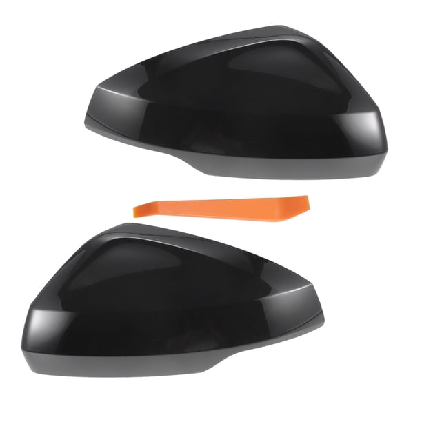 Reemplazo de tapa de espejo lateral del conductor y pasajero para Audi A1 2018-2023, par, negro brillante