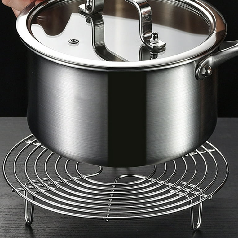 28cm Round Steamer Rack and Cooling Rack, Durable Pot Steaming Multifunction 304 Stainless Steel Tray Stand,Racks Steaming Stand Canner Food Steamer