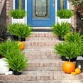 thumbnail image 3 of ZOELNIC Artificial Fake Grass, 12pcs Outdoor Faux Grasses Plastic Plants Greenery UV Resistant for Outside Home Windowbox Garden Office Patio Hanging Planter Front Porch Décor (Green), 3 of 7