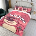 thumbnail image 3 of Oso Lotso Conjunto de sábanas temático, trío de piezas, cómodo y amigable con la piel, diseño único, regalo de decoración para el hogar para familiares, amigos y fans,173cm *218cm, 3 of 6