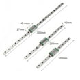 thumbnail image 5 of MGN12 - 3.94in/7.87in/11.81in Linear Rail Guide with MGN12H Stainless Steel Carriage Block Miniature Strong Bearing Bearing Steel High Hardness Linear Slide Rail for 3D Printer, 5 of 8