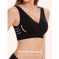 thumbnail image 3 of Front Close Wireless Bras for Women, Smoothing Padded Bralette, Comfortable Snap Closing Bras, 3 of 6