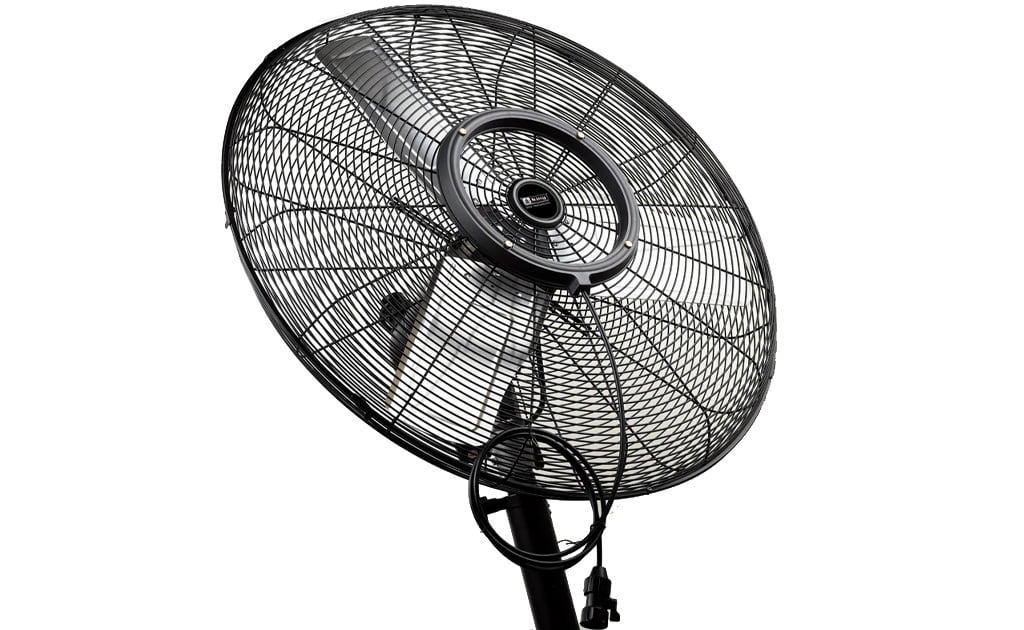 King Electric Outdoor 31.5 in 3 Speeds Pedestal Fan Rated Oscillating Air Circulator, PFO-30, Green/Black