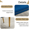 thumbnail image 6 of 2 Pieces Dining Chairs with Tufted Wingback Gold Stainless Steel Legs Padded Seat, Upholstered Kitchen Chairs for Dinner Room, Living Room, 6 of 11