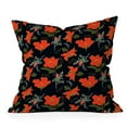 thumbnail image 1 of Society6 Marta Barragan Camarasa Night Red Bloom 16" x 16" Decorative Throw Pillow, 1 of 2