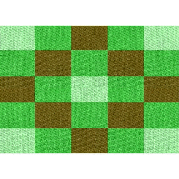 Ahgly Company Machine Washable Indoor Rectangle Transitional Neon Green Area Rugs, 8' x 12'
