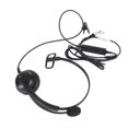 thumbnail image 1 of Auriculares de una sola oreja, cómodos, ligeros, con cancelación de ruido, con cable y micrófono para centro de llamadas y oficina, puertos duales de 3,5 mm., 1 of 14
