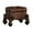 Cherry Oak, variant on Tufted Fabric Upholstered Wooden Vanity Stool with Scrolled Legs Cherry Oak brown - Saltoro Sherpi