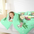 thumbnail image 4 of Manfei Kawaii Frog Mushroom Bedding Comforter Set,Musical Meldoy Twin Comforter Sets,Green Cyan Yellow Bedding Set For Girl Boy,Super Cozy Room Decor Reversible,2pcs, 4 of 8