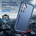 thumbnail image 2 of Feishell Case Fit for Samsung Galaxy A15,Military Grade Shockproof Protection Hybrid Armor Double Layer Hard PC + Soft TPU Drop Resistant Anti-Fingerprint Phone Cover,Blue, 2 of 6