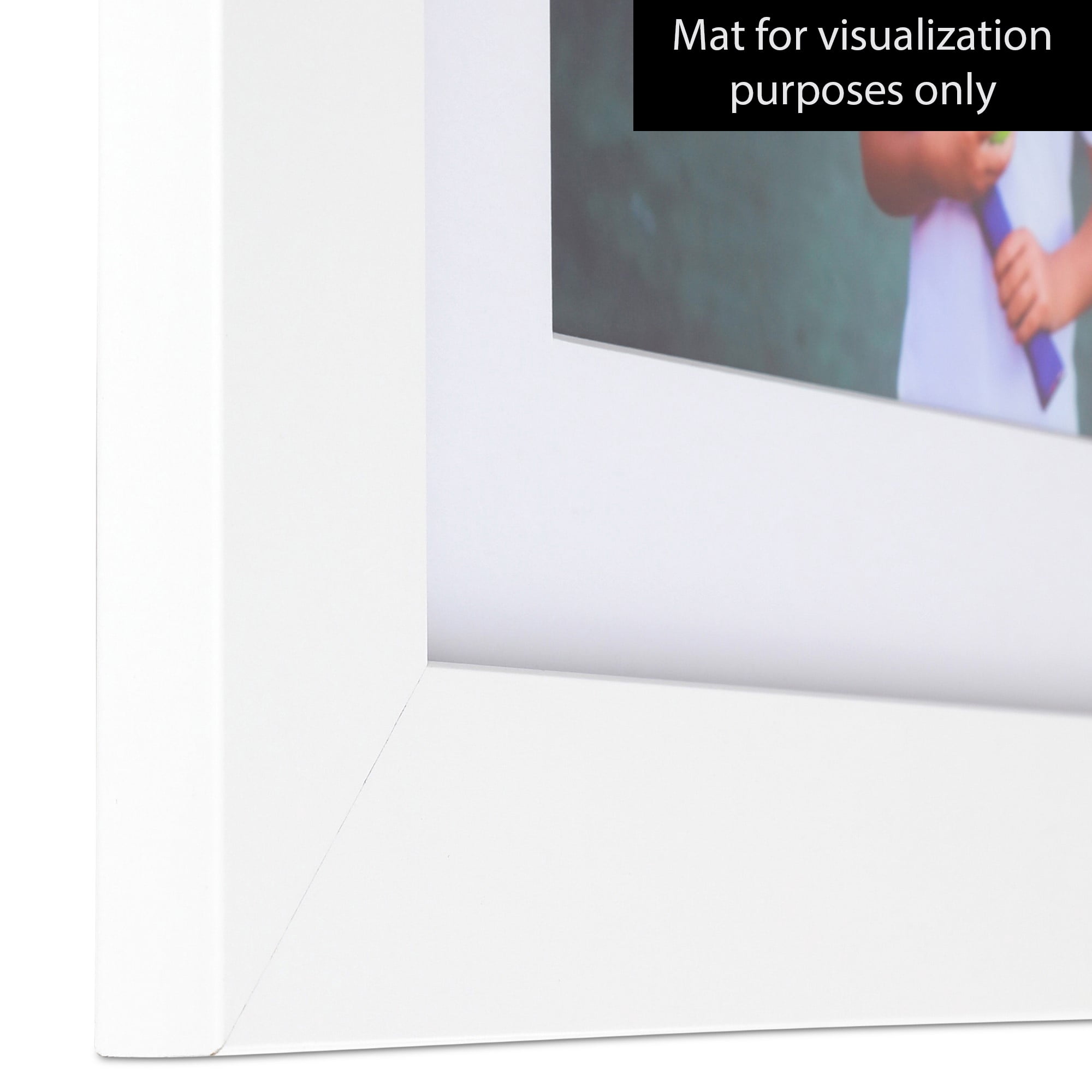 ArtToFrames 18x24 Inch White Picture Frame, This White MDF Poster Frame is Great for Your Art or Photos, Comes with 060 Plexi Glass (4023)