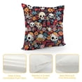 thumbnail image 4 of Oplp Cute Sugar Skulls Throw Pillow Cover Pillow Case Bandana Paisley Background Square Case Cushion Home for Bedroom Sofa Chair Decor 18"x18", 4 of 5