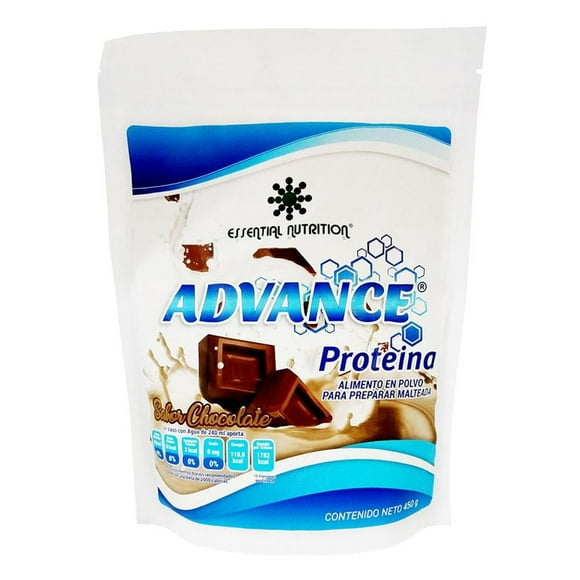 Suplemento alimenticio Essential Nutrition Proteína Advance sabor chocolate 450 gr