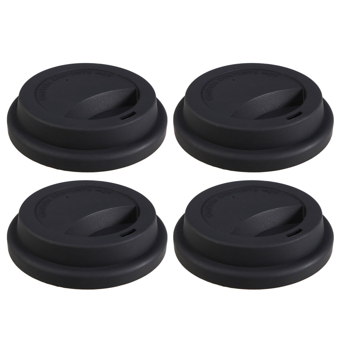 4pcs Silicone Coffee Mug Lids Reusable Travel Cup Covers Dustproof