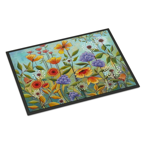 Carolines Treasures PPD3016JMAT Fresh Air Flowers Door Mat Indoor Rug or Outdoor Welcome Mat 24x36 Doormat  36"L x 24"W