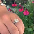 thumbnail image 2 of Classic 3Ct Round Cut Simulated Diamond Women's Wedding Ring 14K White Gold Plated Silver, 2 of 4