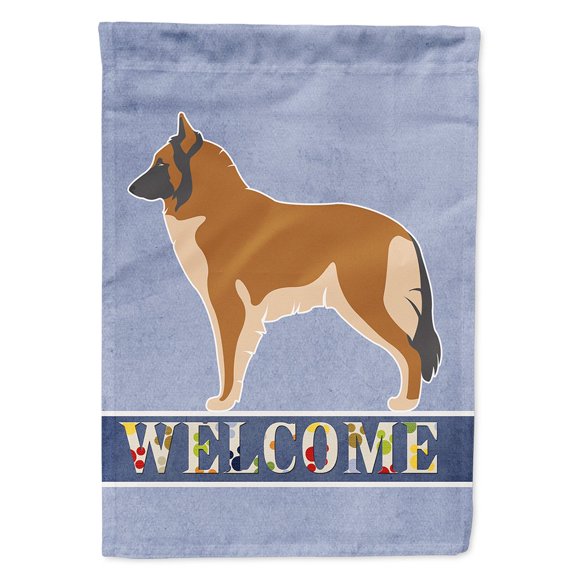Carolines Treasures BB8303CHF Belgian Tervuren Welcome Flag Canvas House Size  Large multicolor
