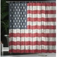 thumbnail image 4 of Ambesonne USA Shower Curtain, Fourth of July Independence, 69"Wx70"L, Dark Blue White Red, 4 of 5