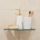 thumbnail image 3 of 2 estantes de vidrio para baño, estante esquinero triangular, soporte de pared para esquina de baño, organizador de almacenamiento, 3 of 7