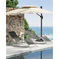 thumbnail image 4 of 3-Piece Outdoor Chaise Lounge Chair Set – Adjustable Aluminum Recliners with Table – Heavy-Duty, Weather-Resistant for Poolside, Patio, Garden, Beach, Grey, 4 of 8