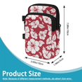 thumbnail image 7 of COEQINE Large Capacity Forearm Crutch Bag for Women Tropical Hibiscus Red Elbow Crutch Attachment, Zipper Pouch, 2 Pockets, Lightweight, for Walking Cane & Hiking Stick, 7 of 7