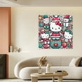 thumbnail image 4 of Hello Kitty Christmas Canvas Wall Art Cartoon Wall Decor | HD Printed & Wooden framed wall art | Modern Wall Decor for Gift | Kids Room Decor | Made in USA 10x10Inch, 4 of 5