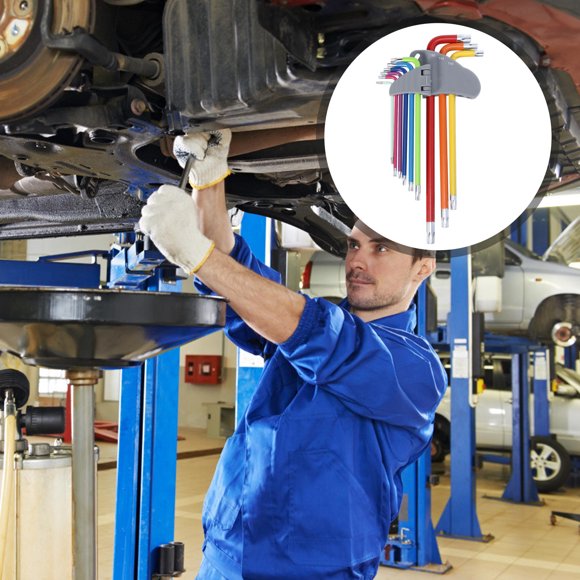 WHAMVOX 9Ud Llave De L En Acero Multicolor Para Reparación Industrial Y Mantenimiento