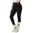 thumbnail image 5 of TEMOFON Women Winter Warm Thick Leggings Fleece Lined Stretchy Soft Thermal Sherpa Pants High Waist Tights, 5 of 9