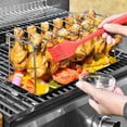 thumbnail image 4 of Roasted Chicken Leg Rack Folding Anti-rust Widen Handle Slot Design Stainless Steel BBQ Grill Barbecue Rack Vegetable Plate BBQ Supplies, 4 of 7