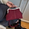 thumbnail image 6 of Retro Suede Evening Bag for Women, Patchwork Crossbody Purse, Soft Top Handle Handbag for Wedding Party Date Night and Elegant Special Evening Occasions, 6 of 20