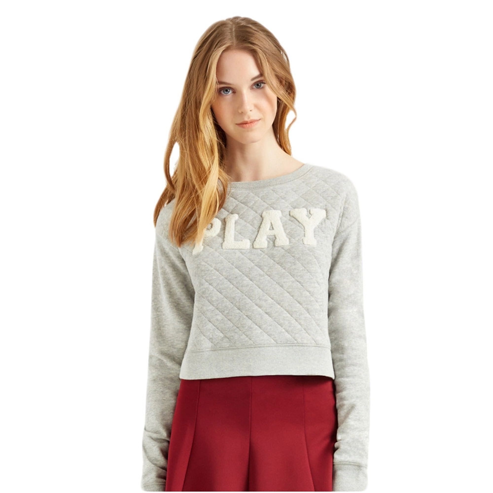 women's quilted sweatshirt