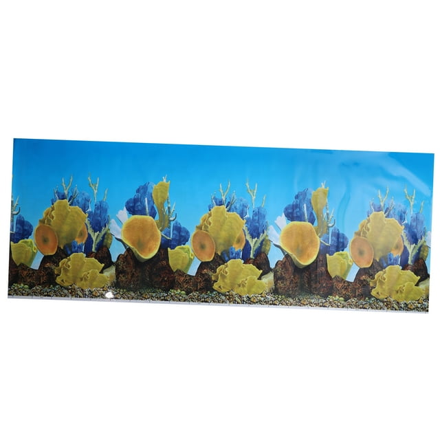 Unique Bargains Aquarium Fish Tank Background Poster Double-sided Fish Tank Background Decor Sticker 31.5'x83.46'