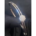thumbnail image 5 of Pave 0.96 Cts Round Brilliant Cut Natural Diamonds Flower Bracelet In Hallmark 14K White Gold, 5 of 13