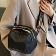 thumbnail image 6 of Stylish Women's Crossbody Bag Versatile Spring Summer Shoulder Shell Bag with Adjustable Straps Canvas Lightweight for Casual Daily Use, Black, 6 of 6