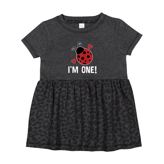 Inktastic First Birthday Ladybug 1 Year Old Girls Baby Dress