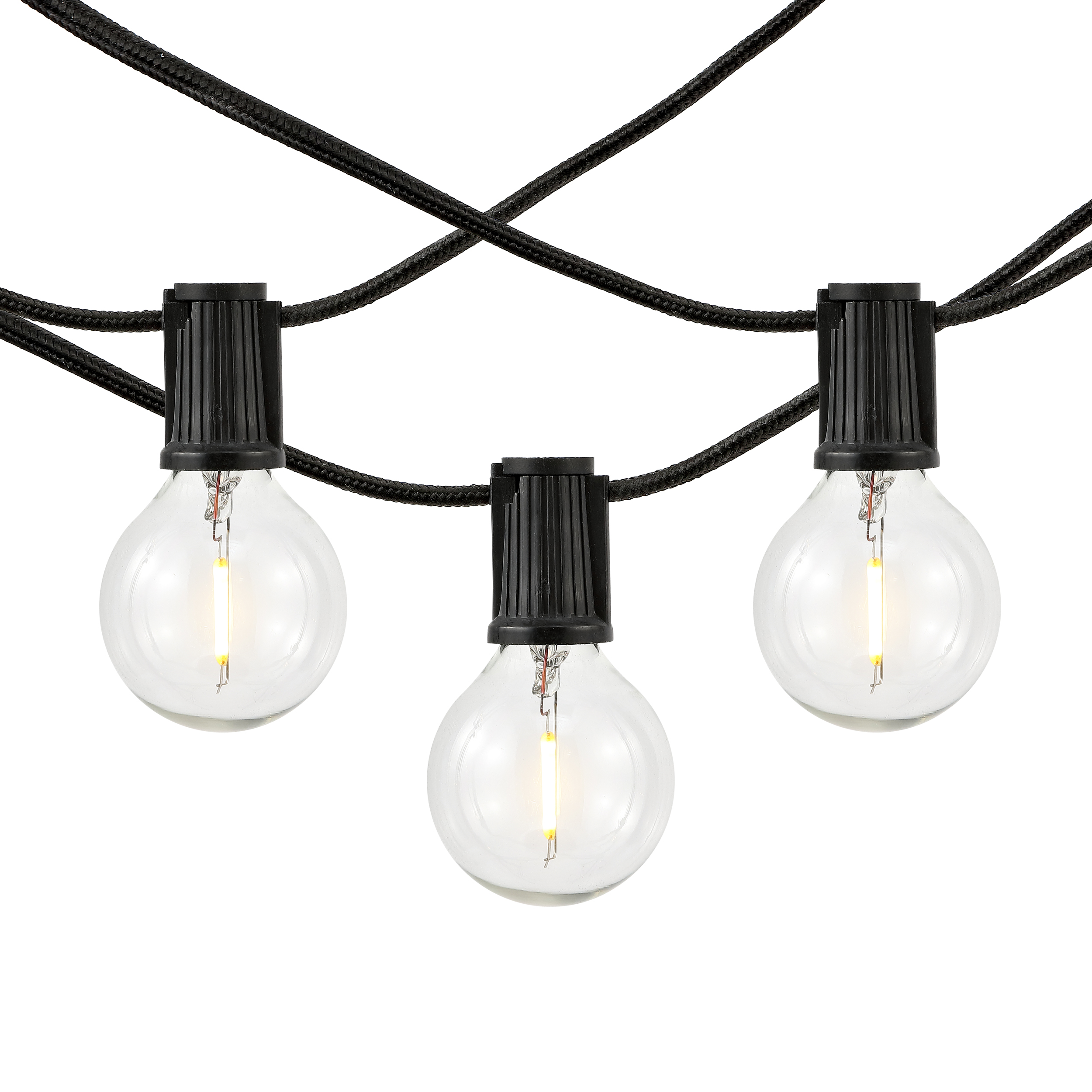 SAFAVIEH Leigh 10-Light G40 Black Metal Outdoor String Light