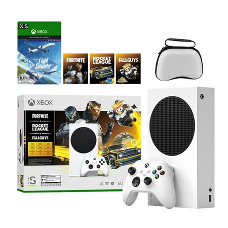 Microsoft Xbox Series S Gilded Hunter Bundle - Fortnite, Rocket League & Fall Guys with Flight Simulator Full Game and Mytrix Controller Protective Case - Xbox Digital Version Console