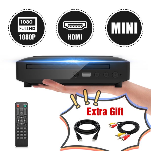 Mini DVD Player for TV with HDMI Small DVD Player with Remote Compact