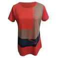 thumbnail image 4 of CEHVOM Hauts d'Été Décontractés à Col Rond pour Femmes, T-Shirts Imprimés à Manches Courtes, 4 of 6