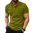 thumbnail image 2 of Qwertyu Men's Polo Shirts 2026 Short Sleeve Casual Polo T Shirt Color Block Slim Fit Golf Shirts with Pocket Army Green M, 2 of 5