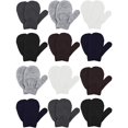 thumbnail image 1 of wonima44 Boao 12 Pairs Toddler Mittens Bulk Kids Winter Knit Gloves pack Childrens Stretch Mittens for Toddler Boys Girls, 1 of 1