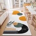 thumbnail image 3 of Hallway Runner Rug 2'x6', Boho Middle Century Kitchen Runner Rugs Non-Slip Carpet Mats, Abstract Orange Geometric Botanical Bedside Rugs Runners Washable Floor Carpet for Bathroom Laundry Room, 3 of 8