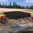 thumbnail image 5 of Sandlåda Täckning Vattentät Dammtät UV-skydd Kvadratisk Täckning med dragsko för sandlåda, leksaker och möbler black, 5 of 5