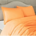 thumbnail image 3 of Nestl Bedding Duvet Cover, Protects and Covers your Comforter / Duvet Insert, Luxury 100% Super Soft Microfiber, Cal King Size, Color Light Orange, 3 Piece Duvet Cover Set Includes 3 Pillow Shams, 3 of 6