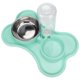 thumbnail image 2 of Comedero doble Cuenco de comida para mascotas Cuenco de agua para perros y cachorro Kitty (verde), 2 of 8